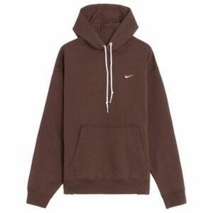 Nike Men's Solo Swoosh Fleece Pullover Hoodie Baroque Brown Size L